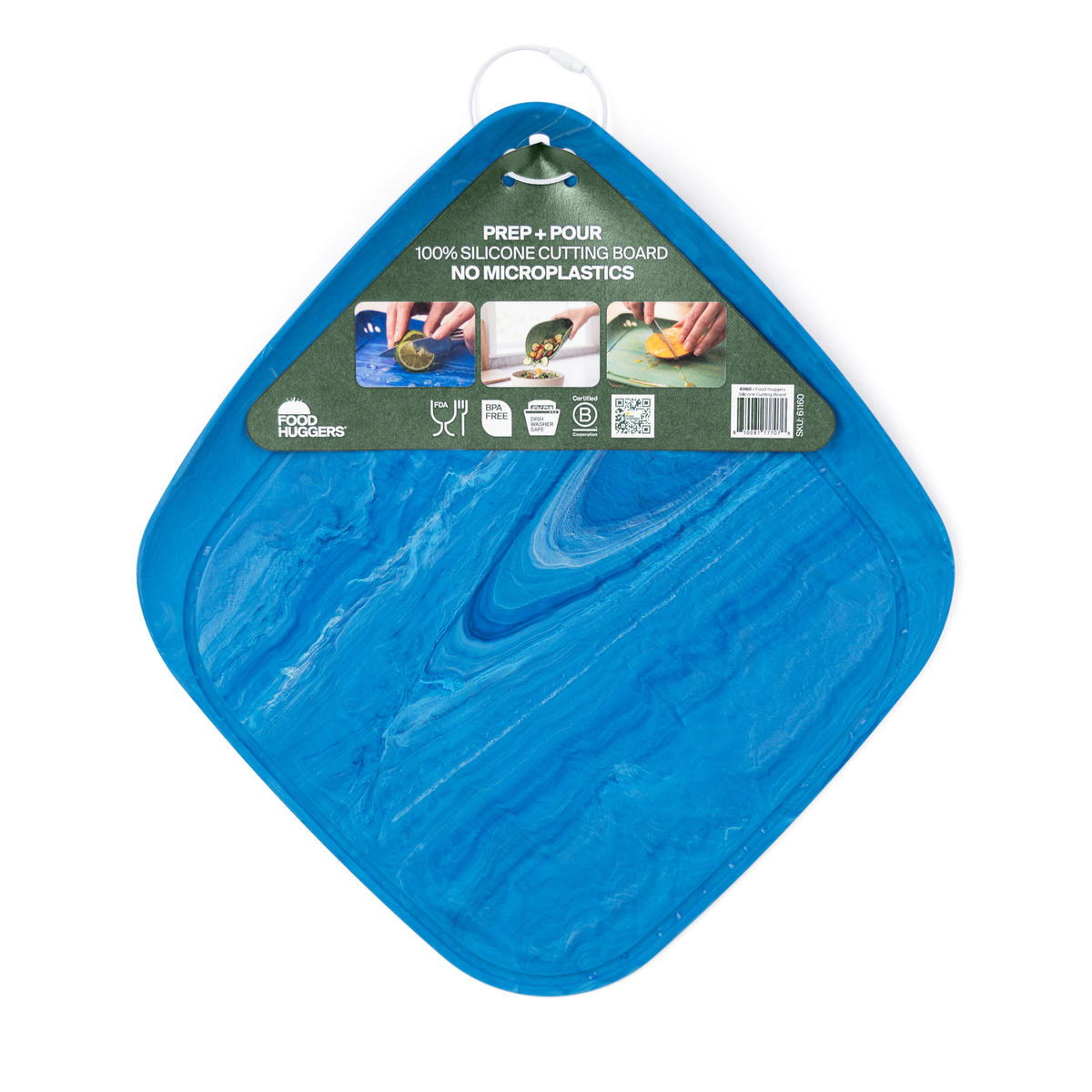 Prep + Pour Silicone Cutting Board Ice Blue