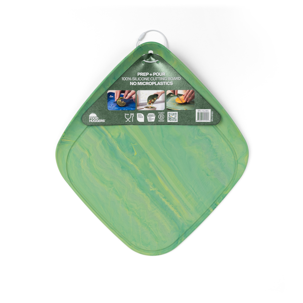 Prep + Pour Silicone Cutting Board Sage Green